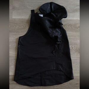 Elegant Black Ruffle Blouse